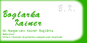 boglarka kainer business card