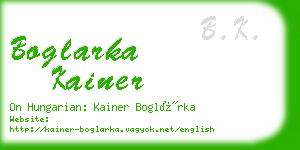 boglarka kainer business card